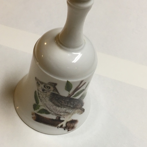 Great Horned Owl Porcelain Bell - Picture 2 of 9